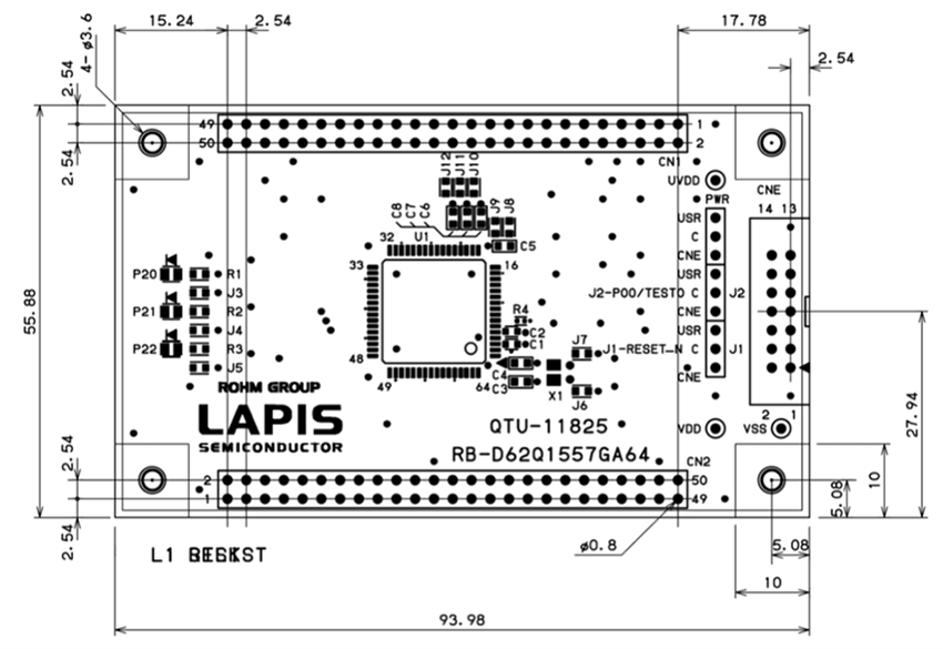 Schaltungsanordnung - ROHM Semiconductor RB-D62Q1557GA64 Referenzboard